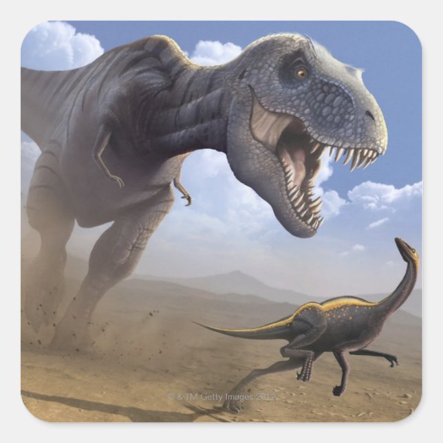 Sticker Carré T Rex (Devant)