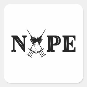 Sticker Carré T-shirt anti-vaccin