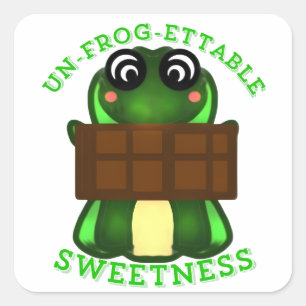 Sticker Carré T-shirt Cadeau Grenouille de Douceur Personnalisée