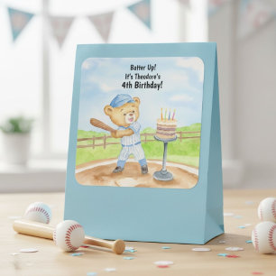 Sticker Carré T-shirt de baseball pour le 4e anniversaire Teddy