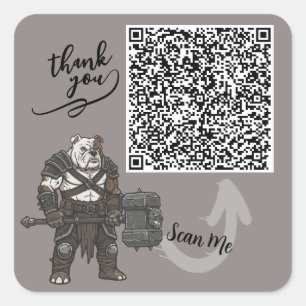 Sticker Carré T-shirt de chien gladiateur Bouledogue Américain d
