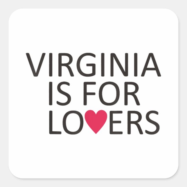 Sticker Carré T-shirt Virginia State Virginia Home Tee Virginia (Devant)