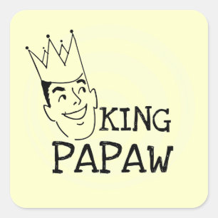 Sticker Carré T-shirts et cadeaux King Papaw