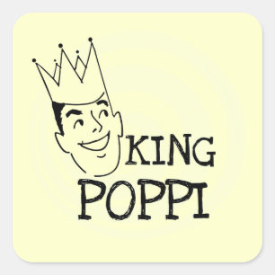 Sticker Carré T-shirts et cadeaux King Poppi