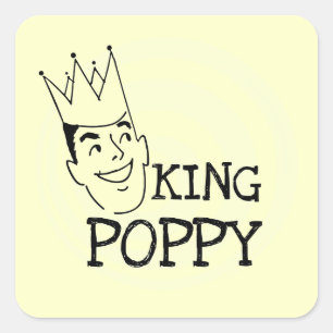 Sticker Carré T-shirts et cadeaux King Poppy