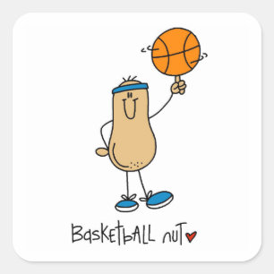 Sticker Carré T-shirts et cadeaux pour fan de basket-ball