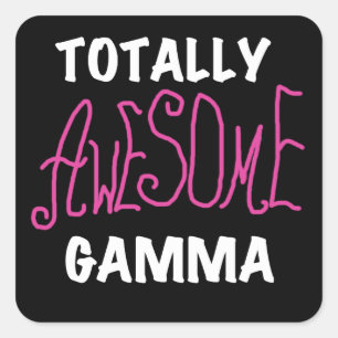 Sticker Carré T-shirts et cadeaux roses gamma totalement
