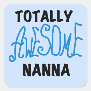 Sticker Carré T-shirts Nanna Blue et GIfts absolument géniaux