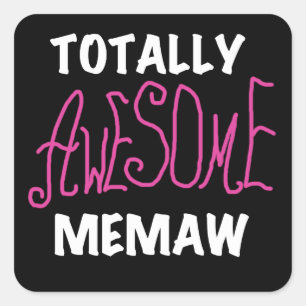 Sticker Carré T-shirts rose totalement impressionnant de Memaw