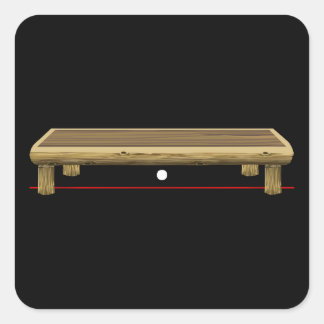 Sticker Carré Table basse cabine en rondelle de meubles glacés