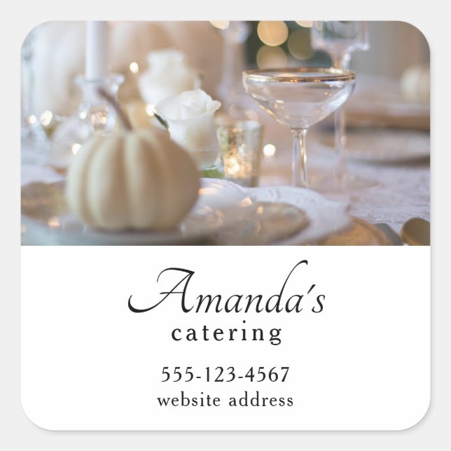 Sticker Carré Table classique avec cadre soigné (Devant)