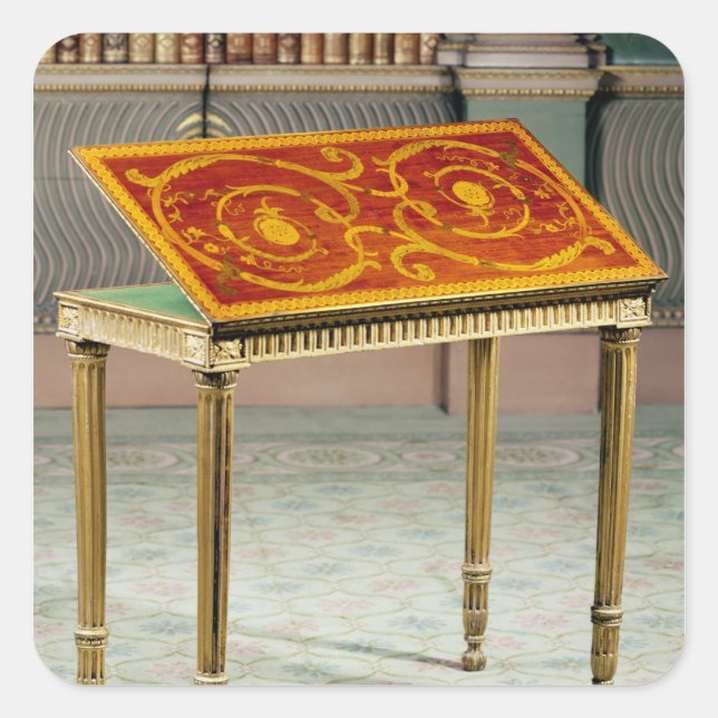 Sticker Carré Table de cartes, c.1770 (Devant)