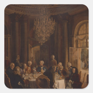 Sticker Carré Table de dîner à Sanssouci, 1850