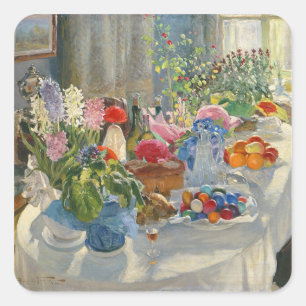 Sticker Carré Table de Pâques