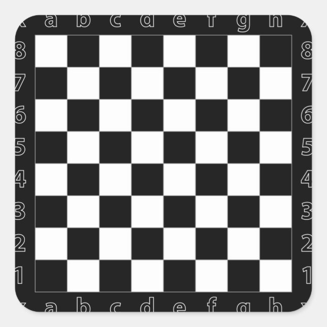 Sticker Carré table d'échecs (Devant)