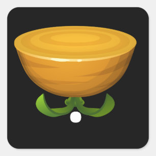 Sticker Carré Table latérale carotte gaillée mobilier