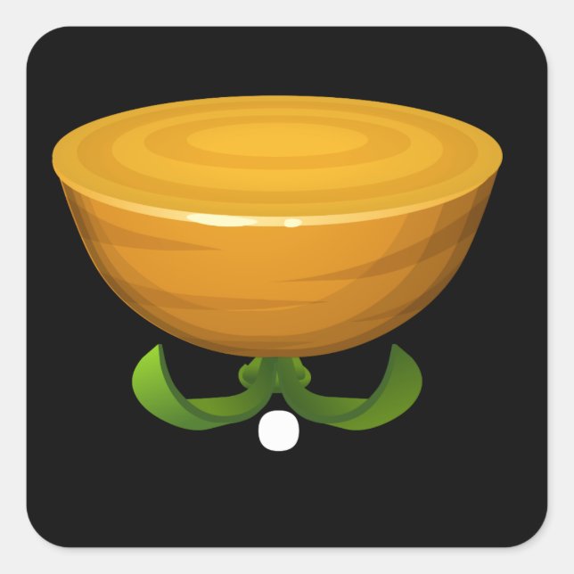 Sticker Carré Table latérale carotte gaillée mobilier (Devant)