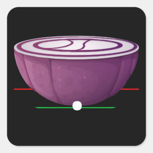 Sticker Carré Table latérale en oignon gaillée mobilier