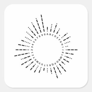 Sticker Carré Tableau de code Morse international