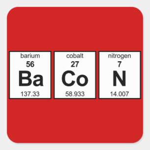 Sticker Carré Tableau périodique BaCoN