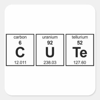 Sticker Carré Tableau périodique de coupures
