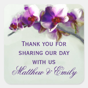 Sticker Carré Tableau radiant orchidée