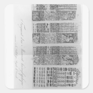 Sticker Carré Tables astronomiques maya avec les éclipses