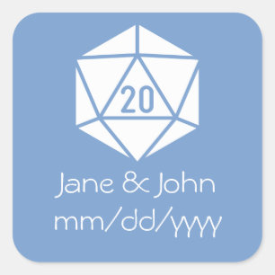 Sticker Carré Tabletop Chic dans l'autocollant Periwinkle