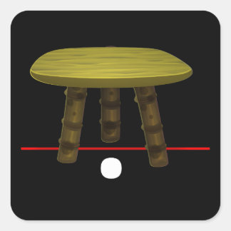 Sticker Carré Tabouret de meuble rayé tabouret de chemisier