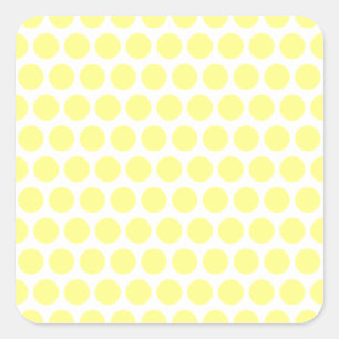 Sticker Carré Taches de polka au sorbet de citron