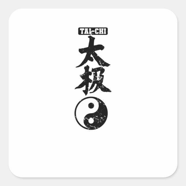 Sticker Carré Tai-chi Yin Yang (Devant)