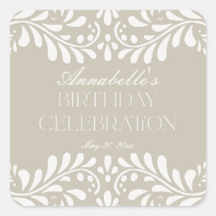 Sticker Carré Talavera beige Carrelage Espagne Fiesta Anniversai