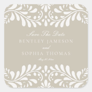 Sticker Carré Talavera beige Tile Fiesta Enregistrer l'enveloppe