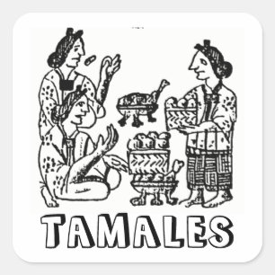 Sticker Carré Tamales (Codex florentin, XVIe siècle)