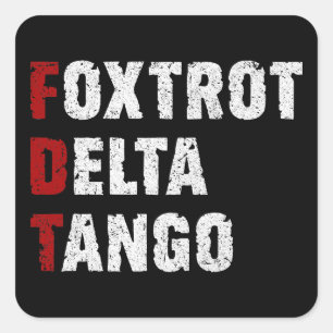 Sticker Carré Tango Delta du Foxtrot
