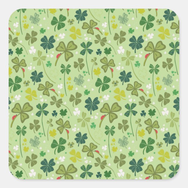 Sticker Carré Tant de Shamrocks (Devant)