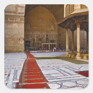 Sticker Carré Tapis de prière menant à une mosquée islamique, Le