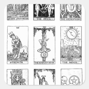 Sticker Carré tarot antique