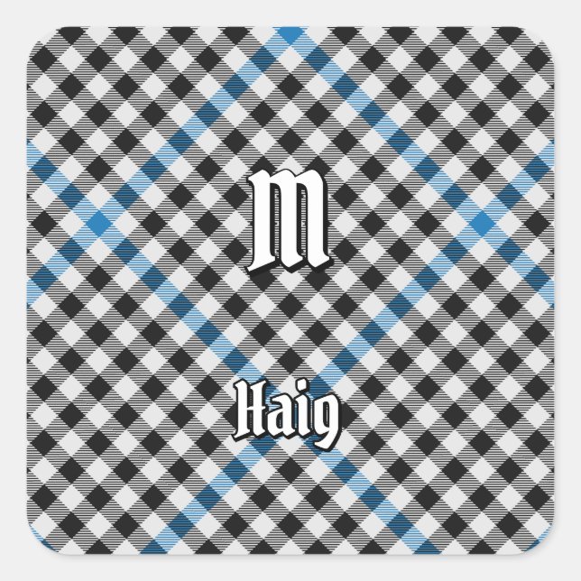 Sticker Carré Tartan à carreaux du clan Haig (Devant)