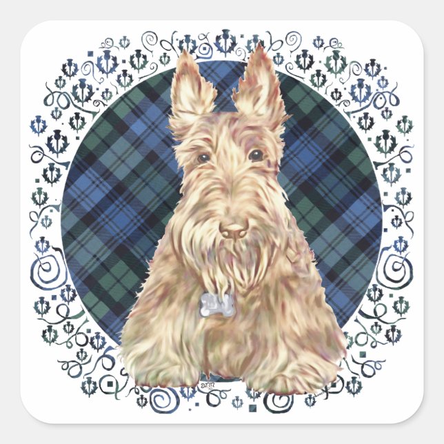 Sticker Carré Tartan Black Watch (Devant)