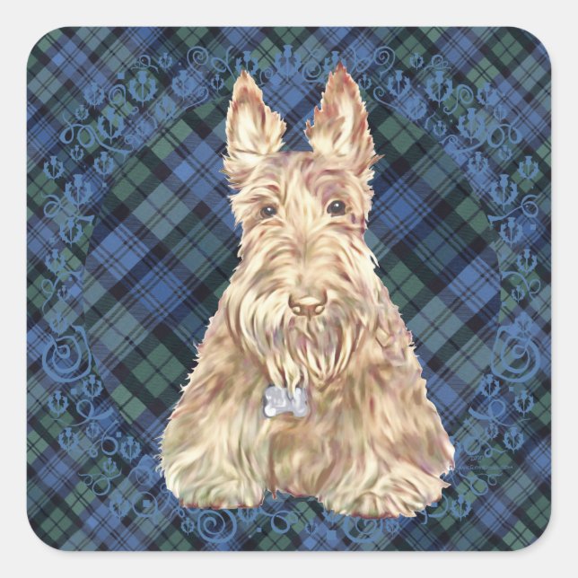 Sticker Carré Tartan Black Watch (Devant)