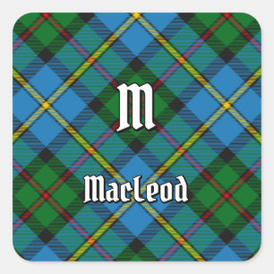 Sticker Carré Tartan de chasse Clan MacLeod