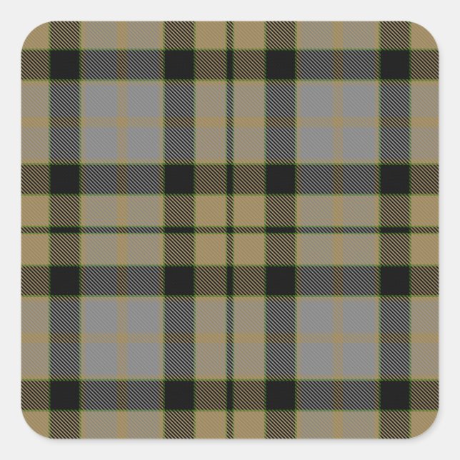 Sticker Carré Tartan patiné de MacKay (Devant)