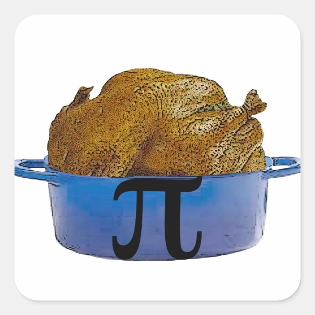 Sticker Carré Tarte Pot au Poulet  (Devant)