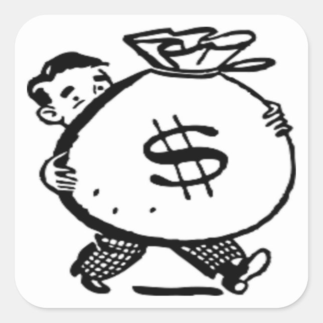 STICKER CARRÉ T'AS DE L'ARGENT ? (Devant)