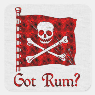 Sticker Carré T'as du rhum ?