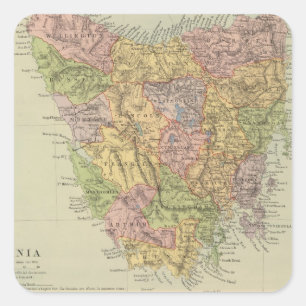 Sticker Carré Tasmanie, Fidji