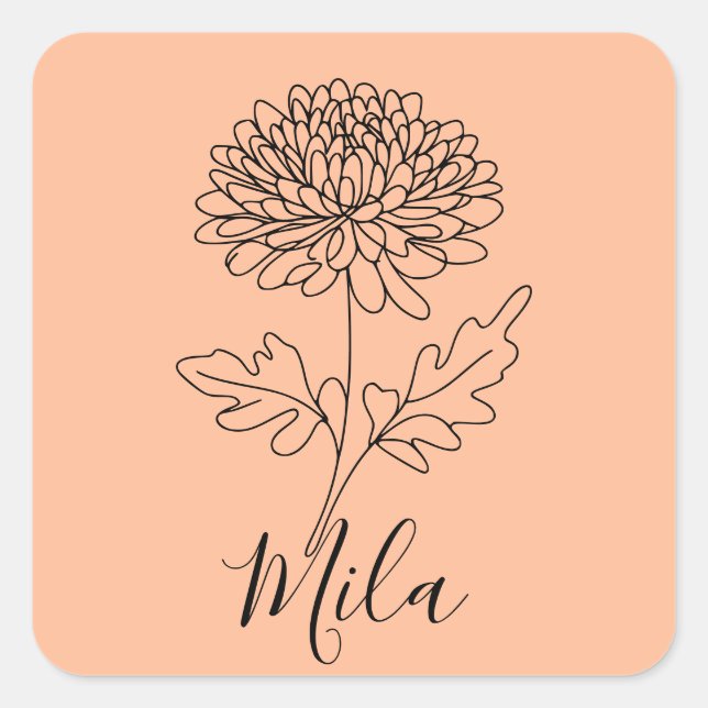 Sticker Carré Tasse thermique (Devant)