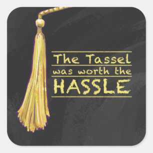 Sticker Carré Tassel Hassle Gold