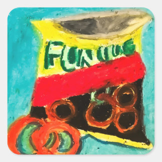 Sticker Carré Tasty Snack